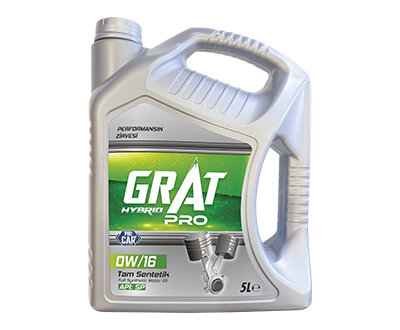 GRAT PRO 0W/16 HYBRID TAM SENTETİK MOTOR YAĞI 5L