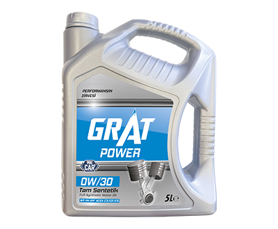 GRAT POWER 0W/30 TAM SENTETİK MOTOR YAĞI 5L