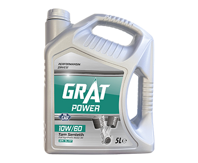 GRAT POWER 10W/60 TAM SENTETİK MOTOR YAĞI 5L