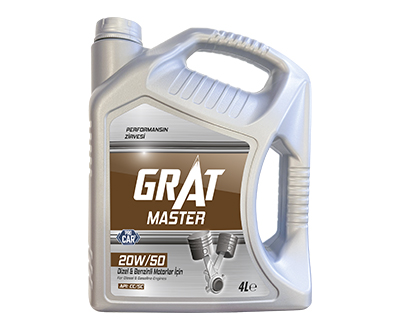 GRAT MASTER 20W/50 DIESEL AND GASOLINE MOTOR OIL 4L